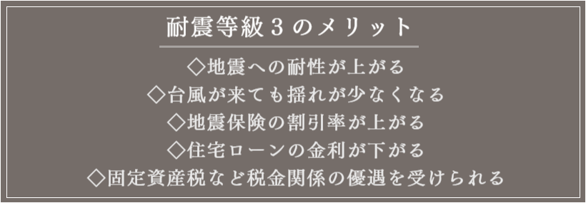 耐震等級3のメリット